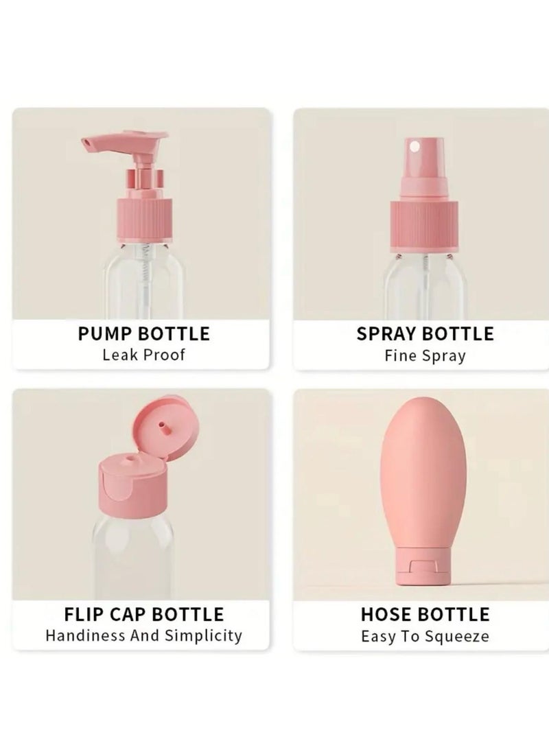 CleanWave - The Pure Effect 11-Piece Travel Bottle Set – Leakproof & TSA-Approved Refillable Containers for Toiletries, Shampoo, Lotion, Body Wash & Cosmetics – Essential Travel Accessories  - Image 3