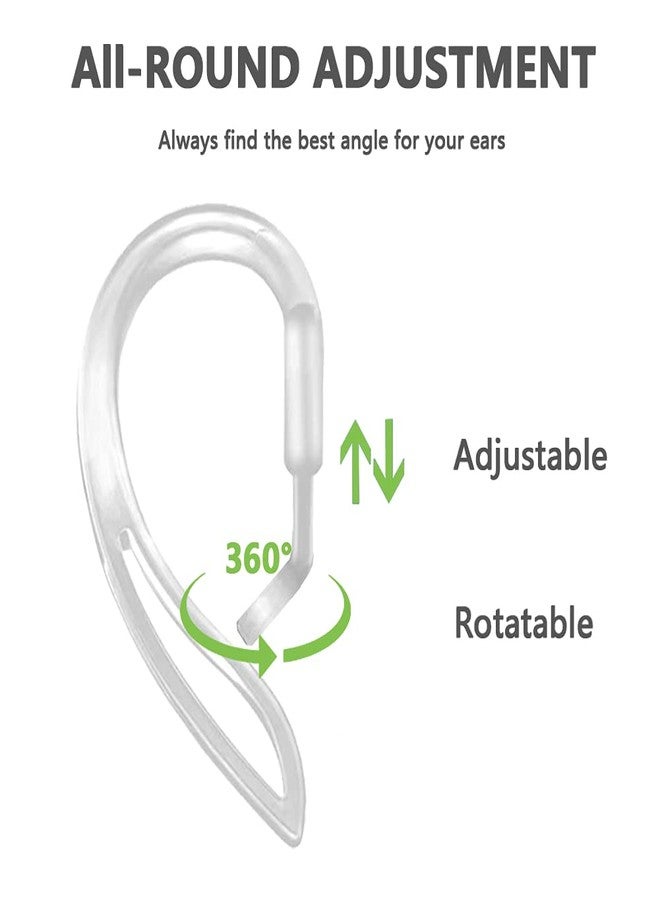 YINVA Ear Hooks Compatible with AirPods Pro 2nd Generation and AirPods Pro [Multi-Dimensional Adjustable] Accessories Compatible with Apple AirPods 3 2 1 Gen(Transparent) - Image 3