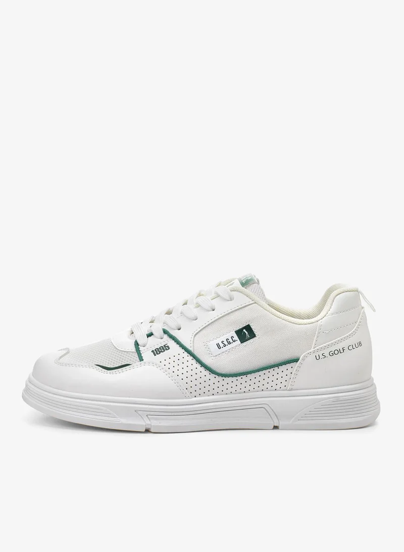 Mens Sneakers White-Green Sneakers | Casual | Retro Style | Italy