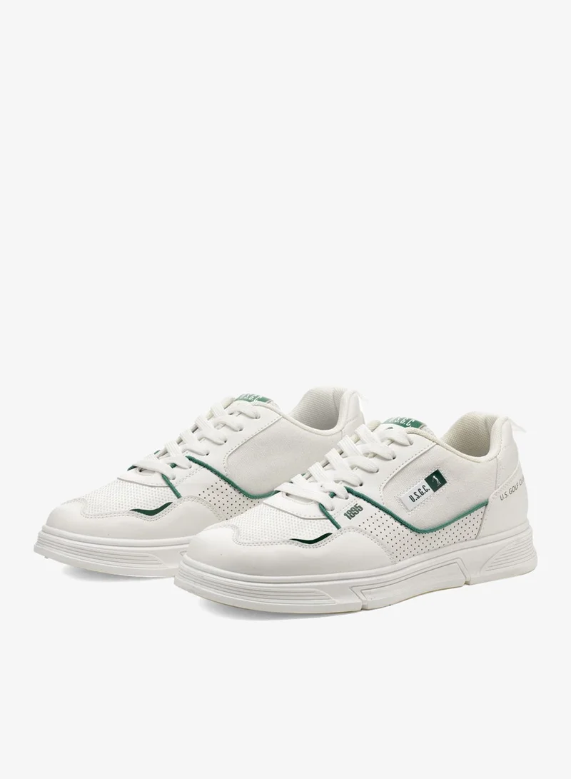 U.S. Golf Club Mens Sneakers White-Green Sneakers | Casual | Retro Style | Italy