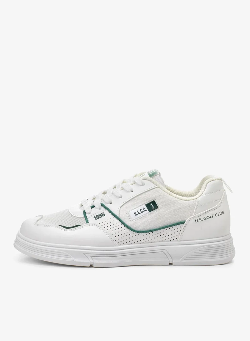 U.S. Golf Club Mens Sneakers White-Green Sneakers | Casual | Retro Style | Italy