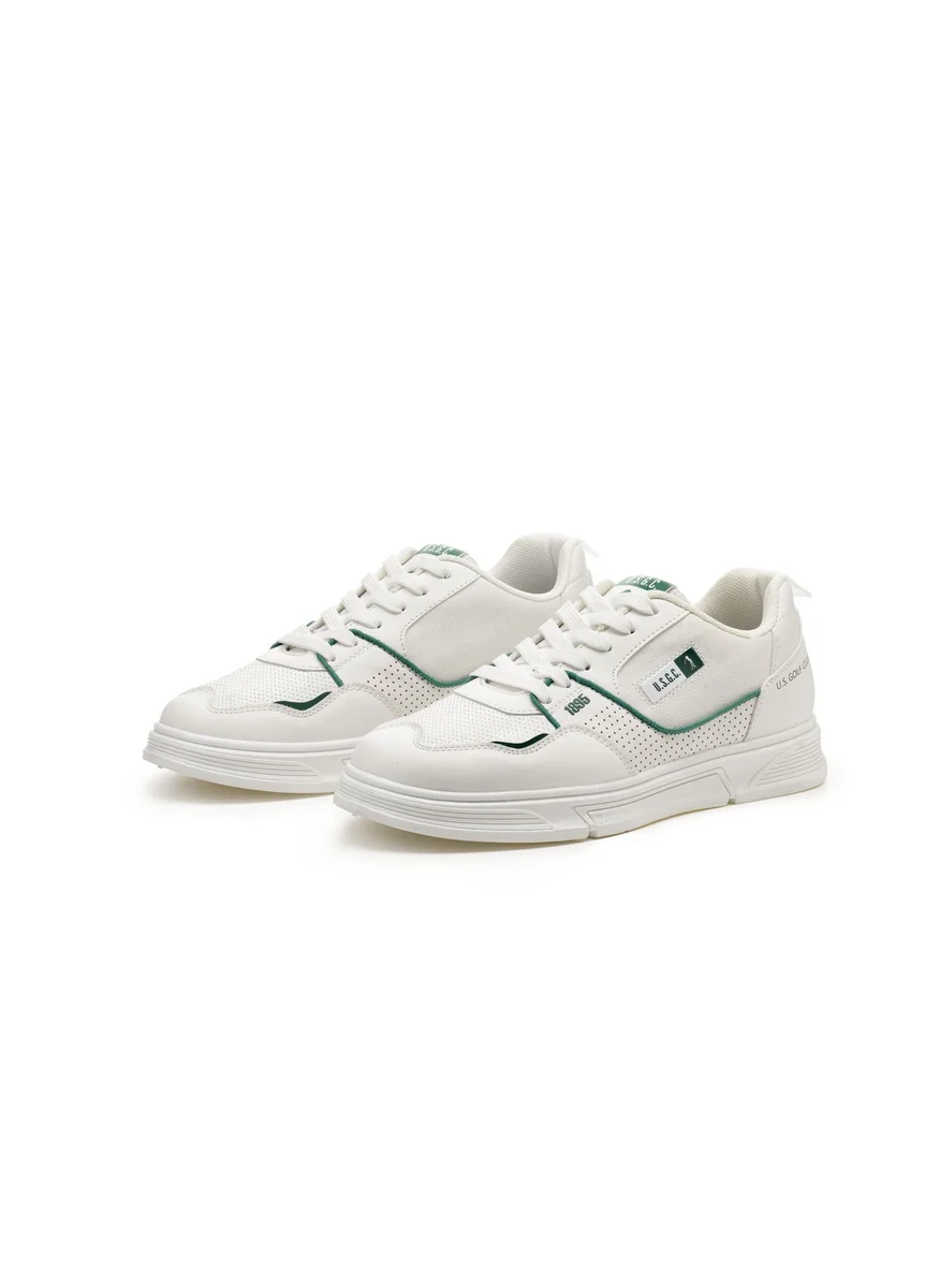 U.S. Golf Club Mens Sneakers White-Green Sneakers | Casual | Retro Style | Italy