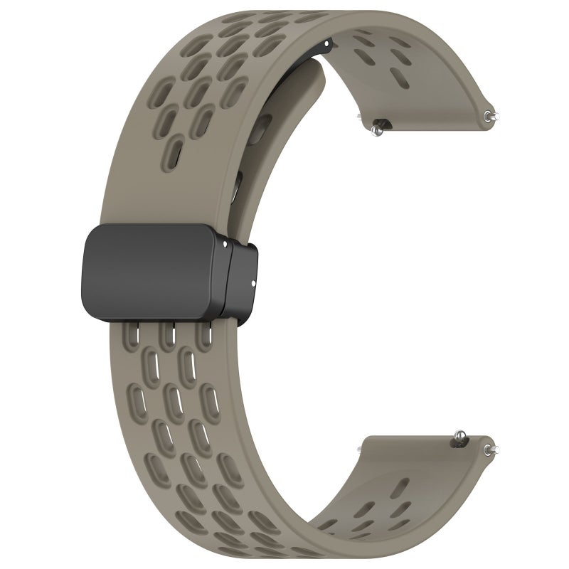 S-TOP For Garmin Approach S40 20mm Folding Magnetic Clasp Silicone Watch Band(Space Ash) - Image 2