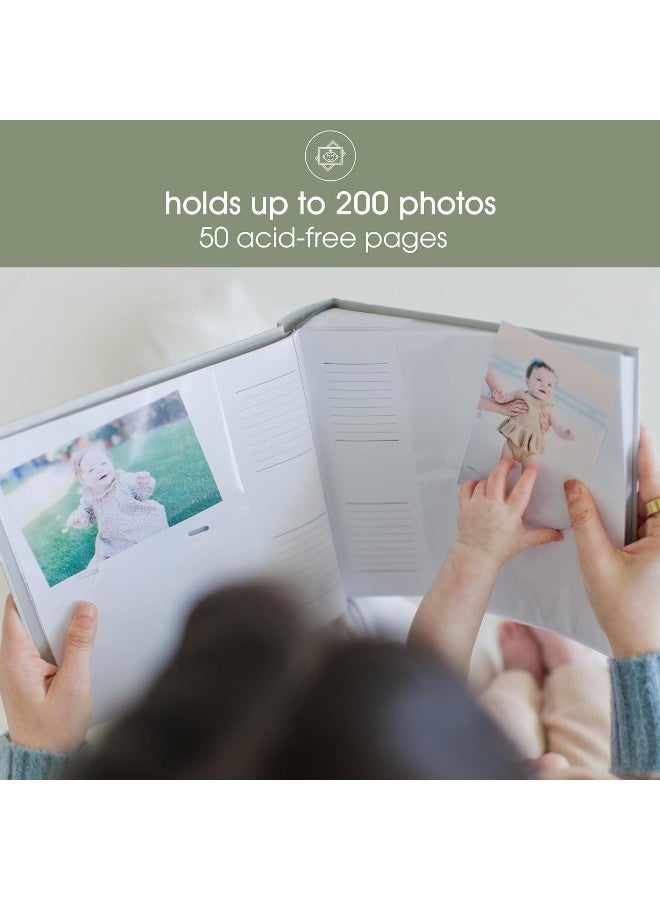 Pearhead Baby Photo Album, Book Keepsake For New And Expecting Parents, Gender-Neutral Accessory, Gray White Polka Dot - Image 5