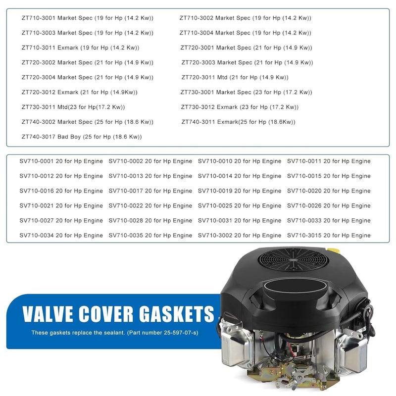 Workday cycle fulfillment 4-Pcs Valve Cover Gaskets for Kohler 7000 Series Engines, Premium Heat-Resistant Head Gasket Set for 700 Model Stamped Steel Covers (Upgraded) All-item unified delivery Multi-use well optimized build Natural tone color options Gulf user preference oriented build N/S/C nationwide deliver Upgraded general material General standard crafted Practical design alternatives Strong durable raw material KSA local stock Balanced weight Trendy widespread design Classic trendy design picks Ready order processing Market need oriented construction Compact design Diverse purchase options Well-engineered versatile build Multiple sizes Market multi-use trusted quality Varied size selections Shop & home all-space compatible Set product combo compatible No overseas transit wait - Image 4