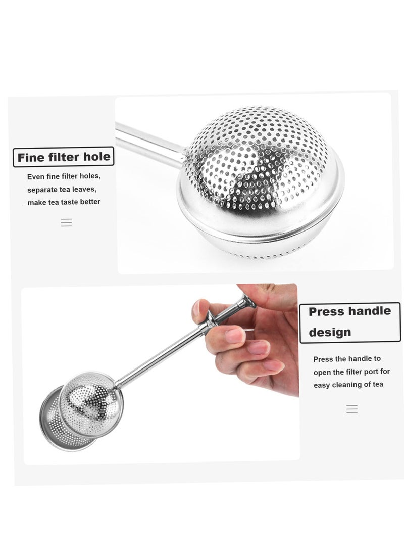 Excefore - Tea Infuser, Stainless Steel Tea Strainer Mesh Ball Shape Tea Filter for loose tea leaves, 2 pieces, silver - Image 1