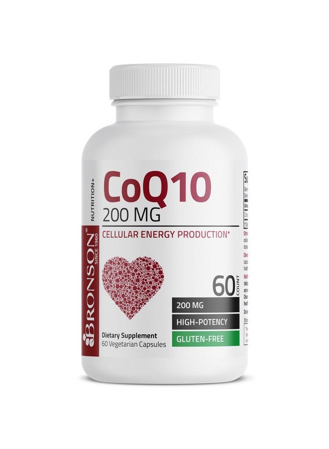 Bronson برونسون CoQ10 200 ملغ إنتاج الطاقة الخلوية عالية الفعالية، 60 كبسولة نباتية - Image 5