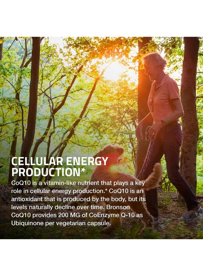 Bronson برونسون CoQ10 200 ملغ إنتاج الطاقة الخلوية عالية الفعالية، 60 كبسولة نباتية - Image 4
