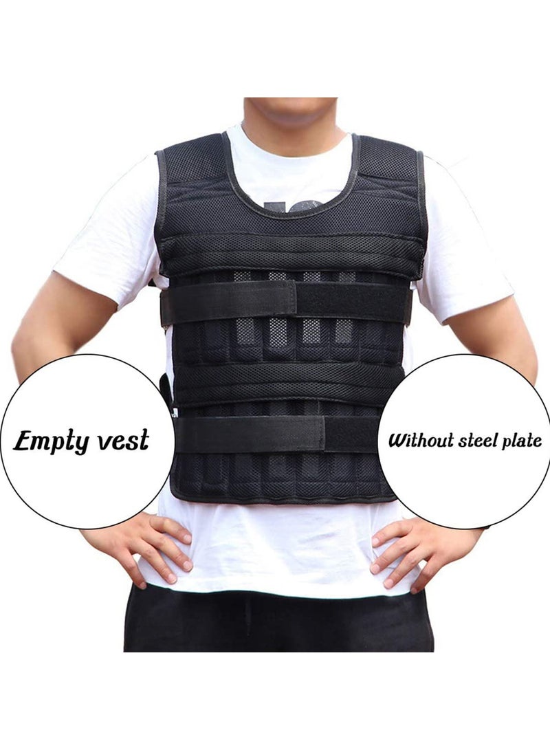 Weighted Vest - Fitness Running Exercise Weight Vest, Training Sports Loading Weight Vest For Men Women Suitable 15kg (when loading steel bars)