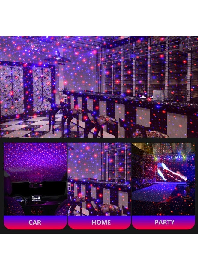 LEDCARE USB Night Light Star Projector LEDCARE 2 in 1 Interior Car Roof Lights Adjustable Romantic Portable USB Ceiling Star Projector Decorations for Car Ceiling Bedroom RedViolet Blue - Image 5