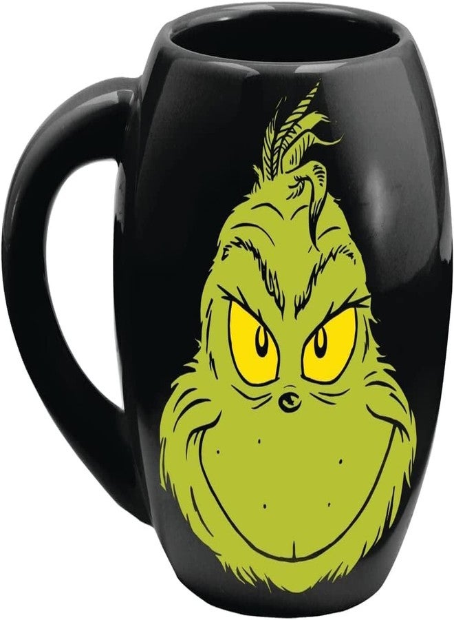 Bioworld Dr. Seuss GRINCH Resting Grinch Face Heat Reactive Color Changing Tea Coffee Mug Cup 20 Oz. - Image 1