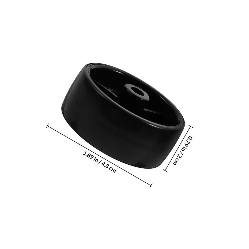 2 Inch Black PP Solid Rubber Wheels 12 Pack Lawn Mower Replacement Casters for Garden Equipment - Image 3
