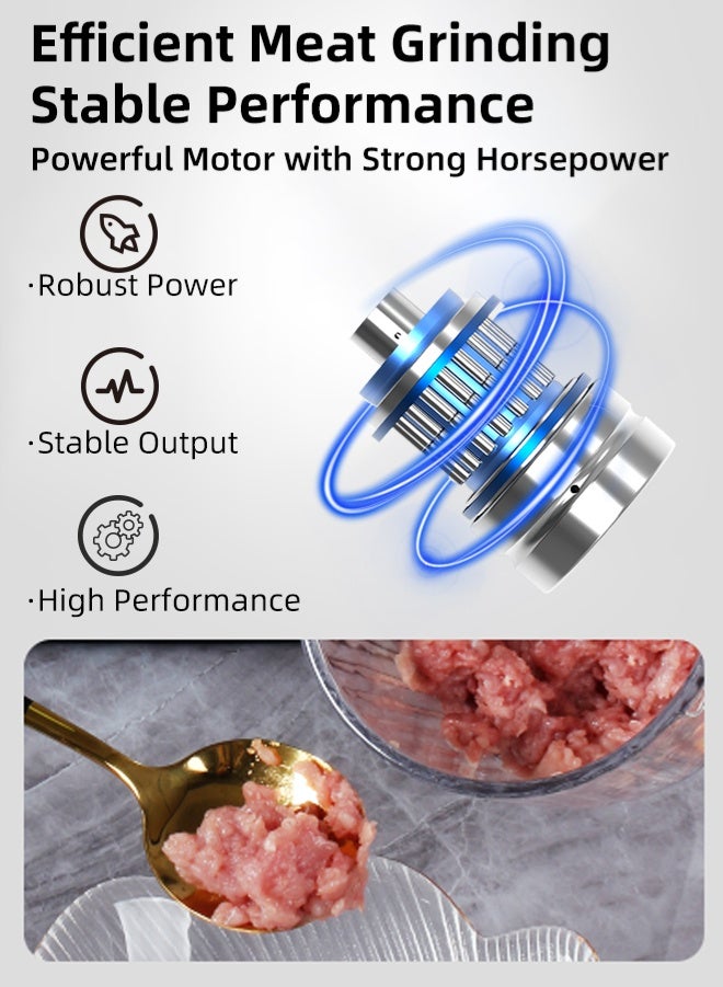 Zcheer Wireless Electric Baby Food Processor Multi-Functional Meat Grinder Blender 4 Bowls with Dual Blades Portable USB Rechargeable 304 Stainless Steel & Thick Glass Multi Food Chopper For Baby Food, Meat, Spices, Vegetables, Fruits And Nuts - Image 5