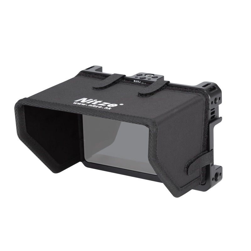 Nitze حامل نيتزي لجهاز PortKeys BM5 III / BM5 III WR / BM5 WR 5.5" مع غطاء شمس وكليب كابل HDMI - JTP2-BM5 - Image 1