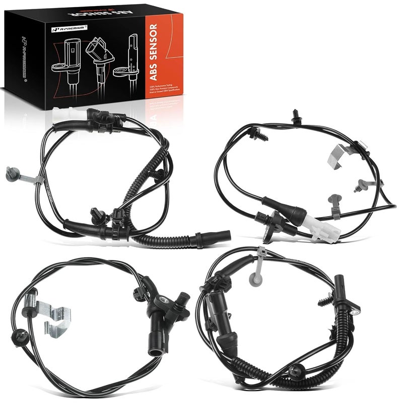 A-Premium ABS Wheel Speed Sensor Set for Ford Edge and Lincoln MKX (2007-2008) - 4-PC Replacement - Image 1