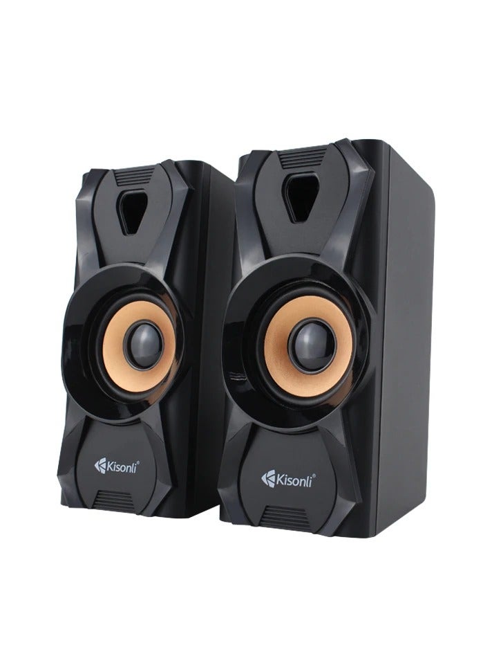 Kisonli U-9003 USB Speaker – Powerful Sound with Elegant Design for PC and Laptop - Image 1