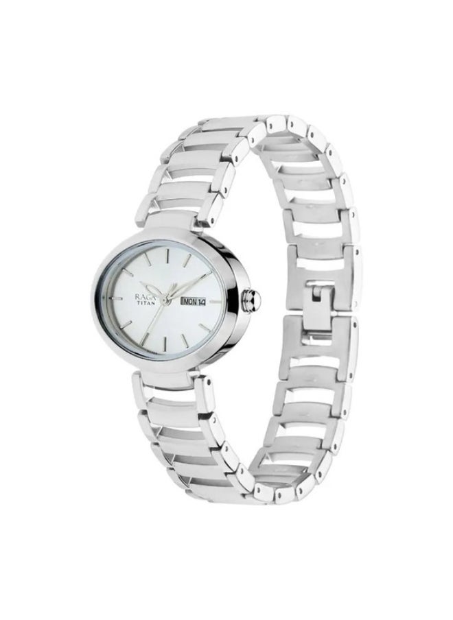 TITAN Raga Viva Silver Dial Metal Strap Watch  - Image 2