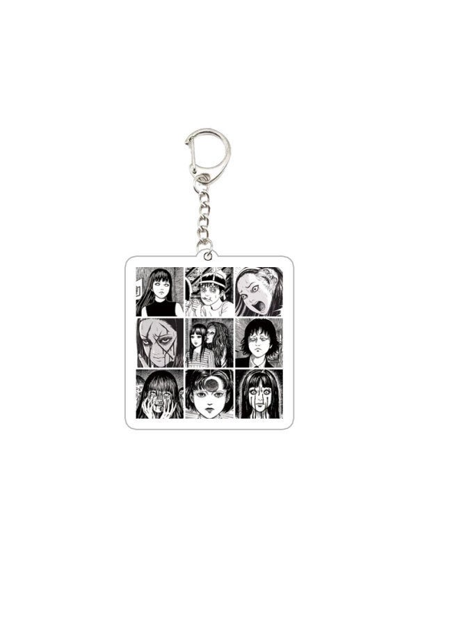 Generic Junji Ito Key Chain Ring Keychain for Accessories Bag Acrylic Pendant Keyring Chains Jewelry Gifts-Color:Junji 5  - Image 1