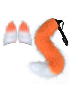 Arabest Handmade Plush Fox Tail Headband Cosplay Costume Orange White 