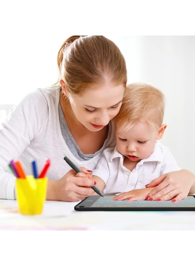 لوحة كتابة LCD مقاس 12 بوصة، لوحة رسم رقمية، دفتر ملاحظات بدون ورق، سبورة صغيرة، تدعم وظيفة مسح الشاشة، مزودة بقلم مدمج وبطارية زر. - Image 3