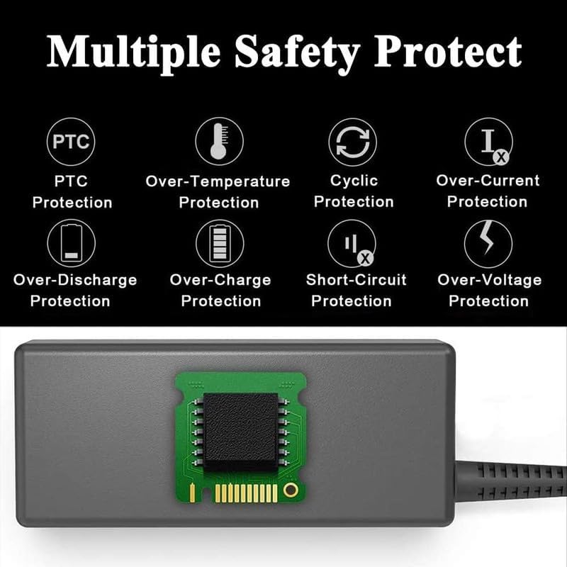 VNJ 65W Laptop Charger for H P Pavilion x360 14 15 17, H P Envy 13 15 X360, H P Elitebook 840 G5, H P ProBook H P Chromebook H P Stream Series, H P Spectre 710412-001 19.5V 3.33A H P Adapter - Image 3