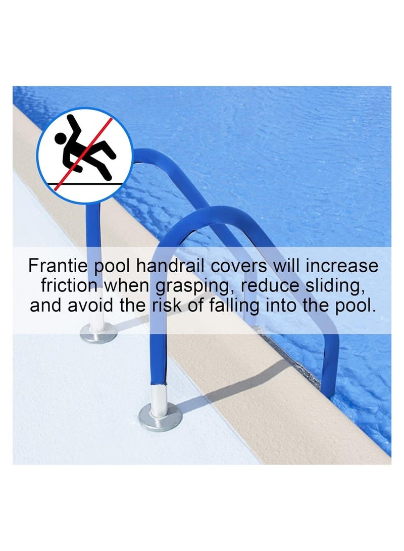 GMORO Blue Non-Slip Swimming Pool Hand Rail Grip Cover for 4ft Velcro Style, Improve Poolside Safety with Secure Support. - Image 2