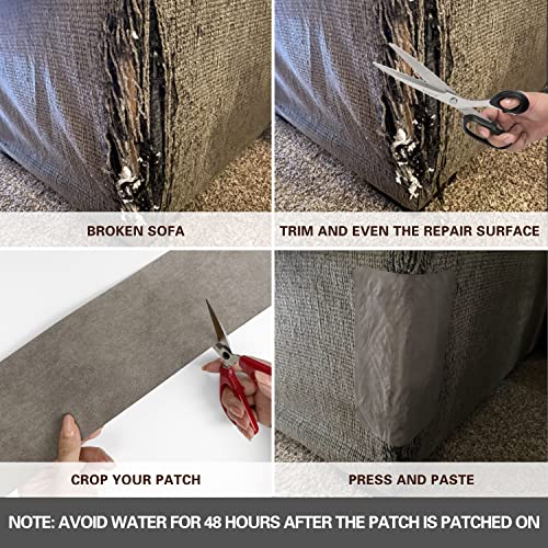 Azobur Velvet Repair Patch, Self-Adhesive Flannel Fabric Patch, Multi Colors, Microfiber Patch，Can be Used to Patch Sofas, Car Seats, Handbags, Jacket Holes and Tears (Brown) - Image 4