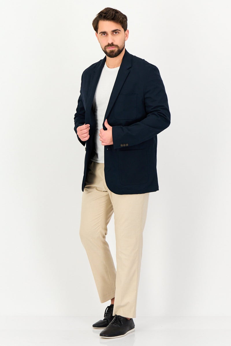Celio Men Regular Fit Plan Long Sleeve Casual Blazer, Dark Navy - Image 4