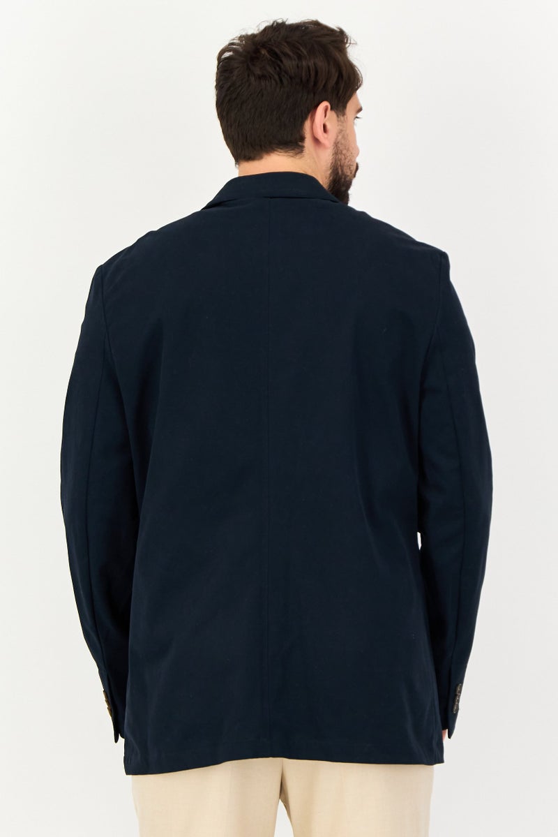 Celio Men Regular Fit Plan Long Sleeve Casual Blazer, Dark Navy - Image 3