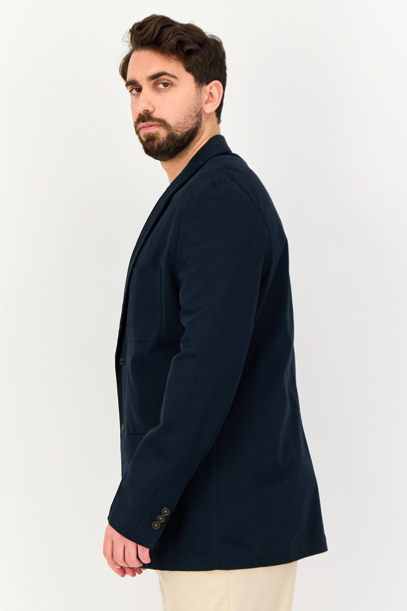 Celio Men Regular Fit Plan Long Sleeve Casual Blazer, Dark Navy - Image 2