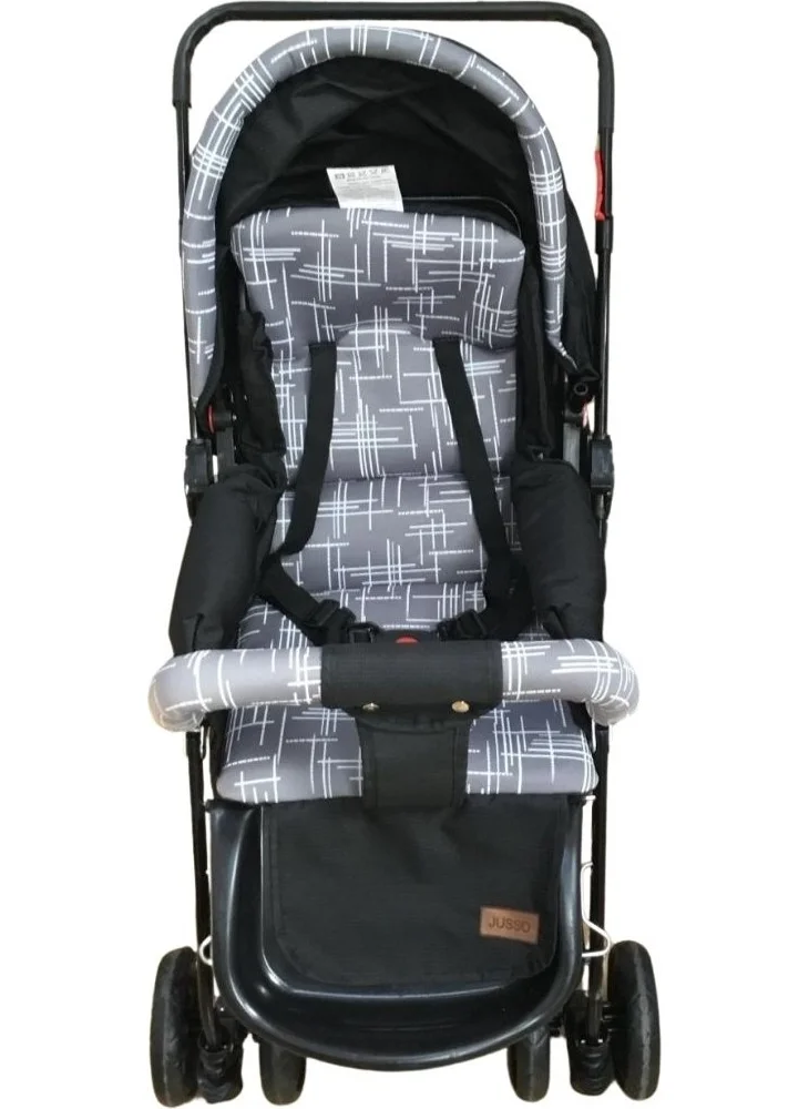 Vav Baby Dual Comfort Line Double Stroller Black