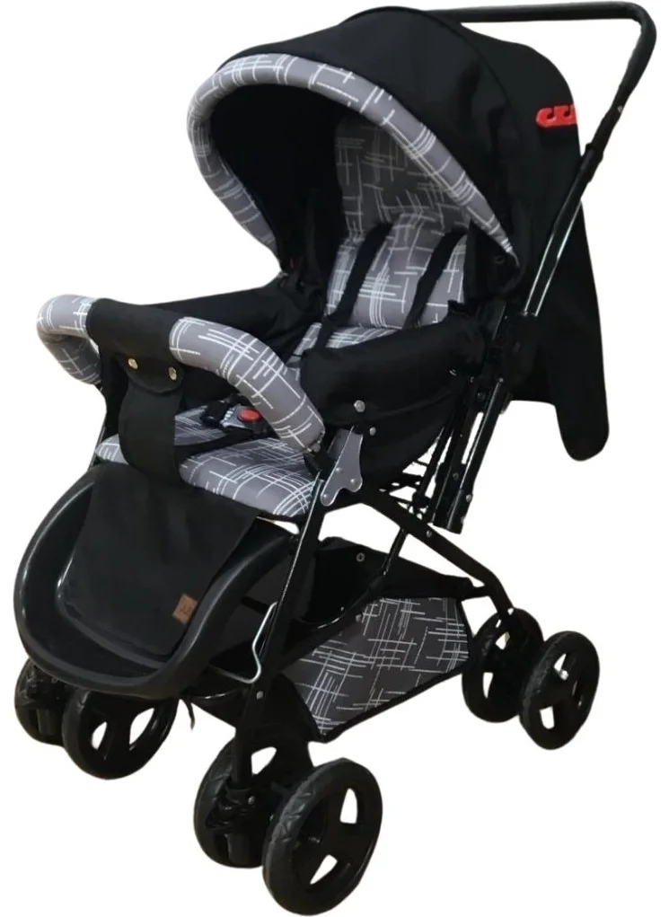 Vav Baby Dual Comfort Line Double Stroller Black