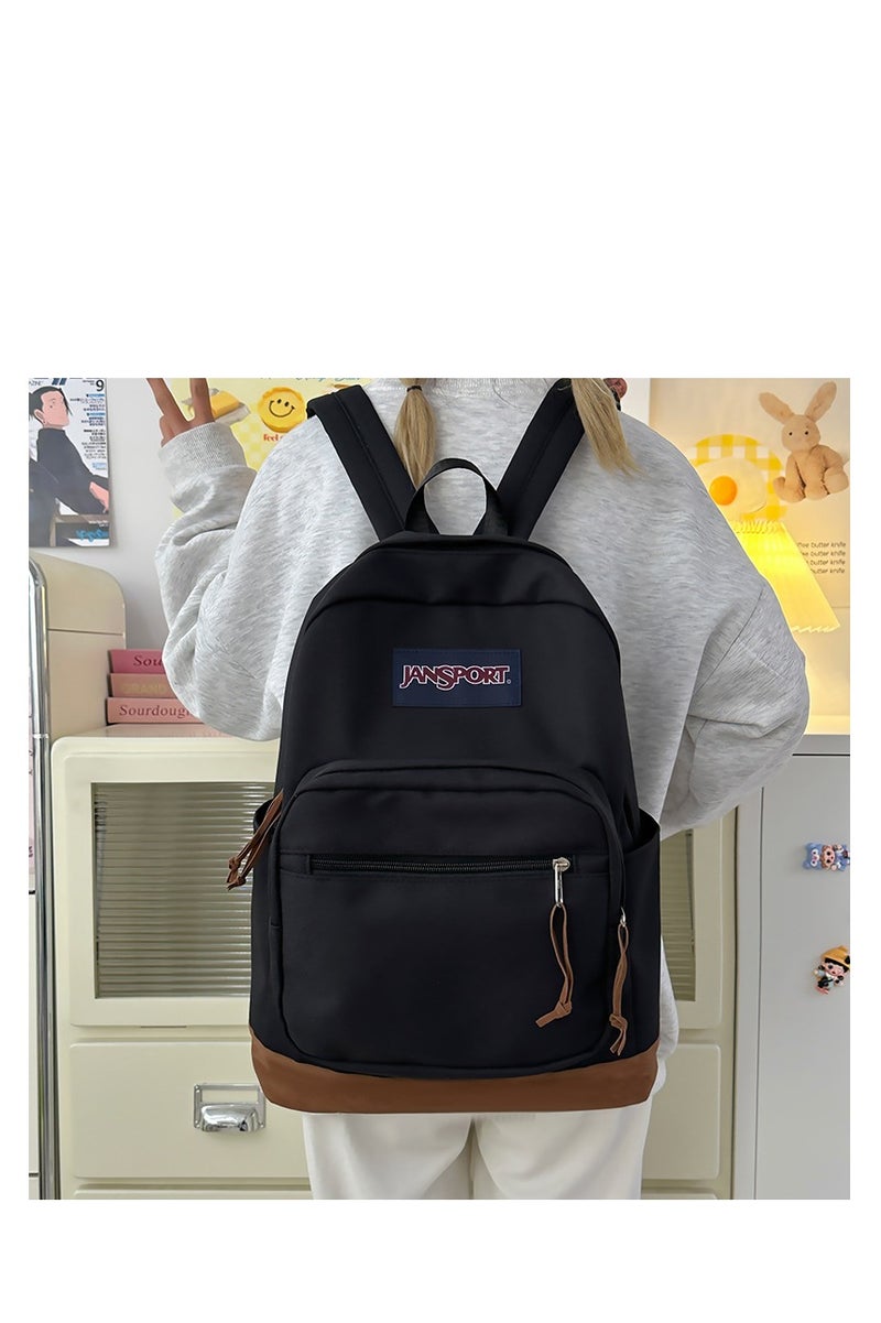 جان سبورت حقيبة ظهر سوبر بريك بتصميم سادة أسود - Image 1