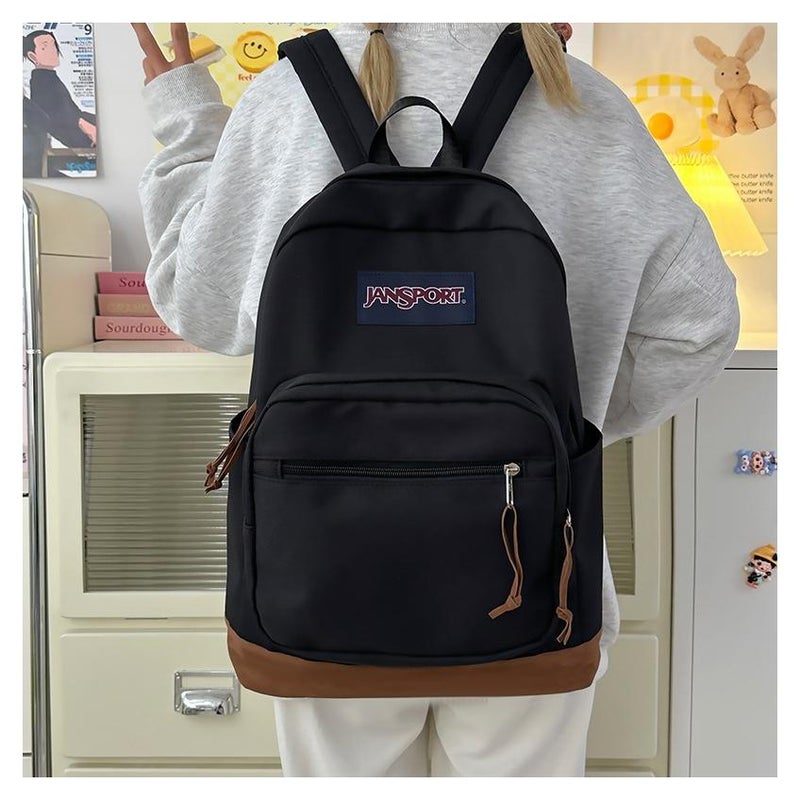 جان سبورت حقيبة ظهر سوبر بريك بتصميم سادة أسود - Image 1