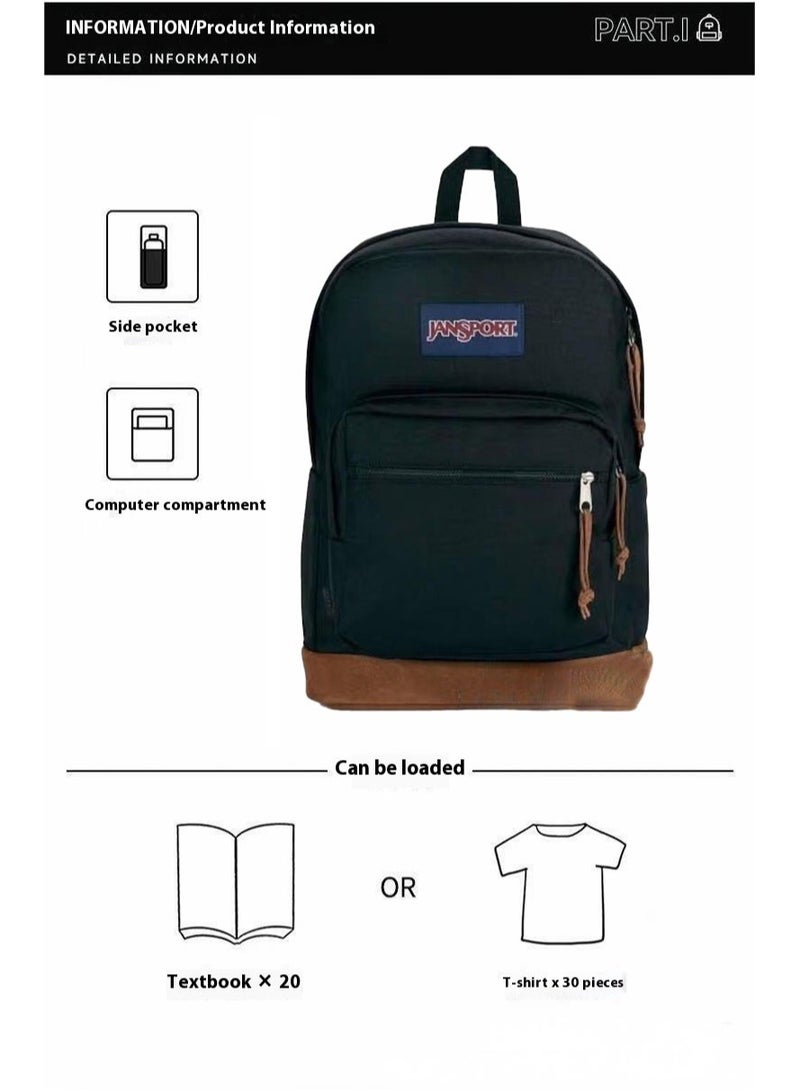 جان سبورت حقيبة ظهر سوبر بريك بتصميم سادة أسود - Image 4