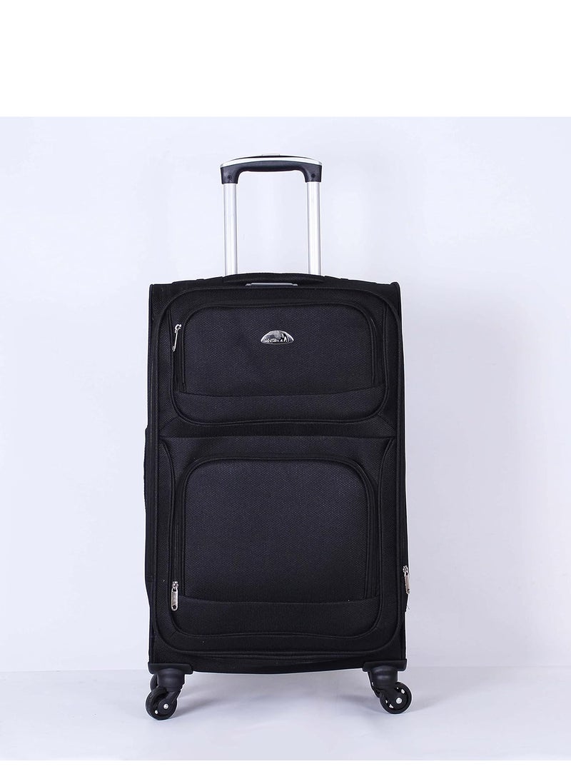 Canvas Travel Bags with Wheels - Size 24 - Made of Oxford and Polyester Fabric - Durable material to withstand the rigors of travel while maintaining its elegant appearance