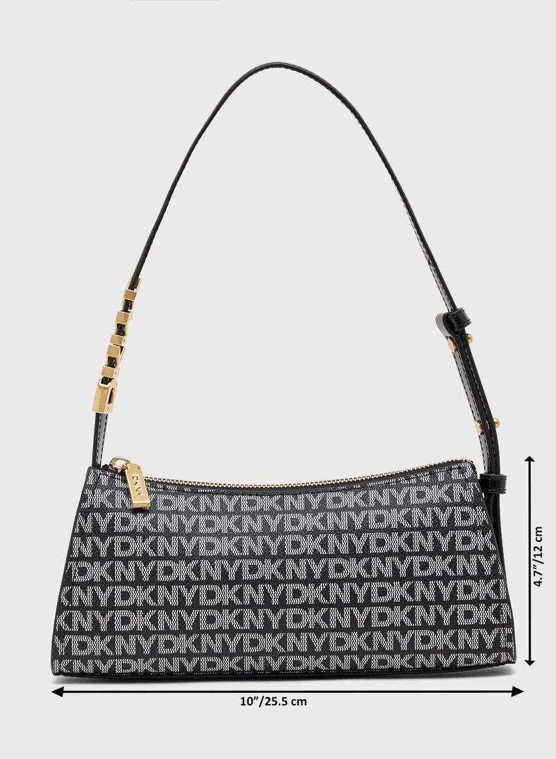 DKNY Logo Avril Shoulder Bag  - Image 5