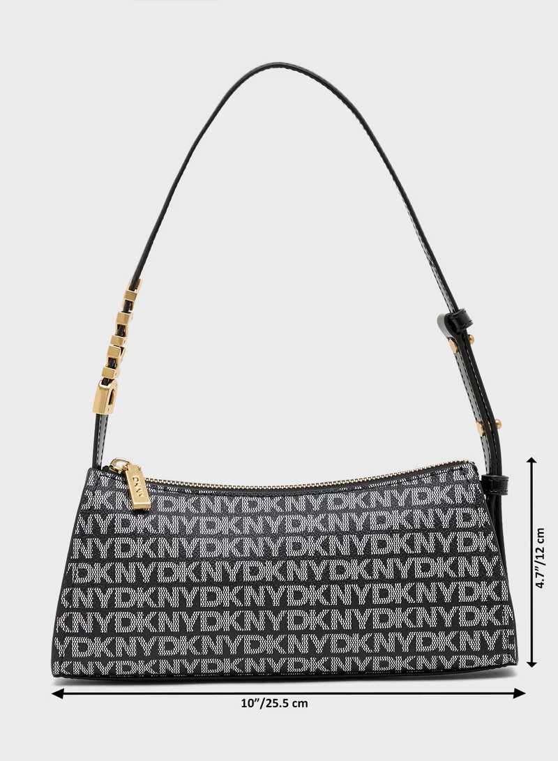 DKNY Logo Avril Shoulder Bag