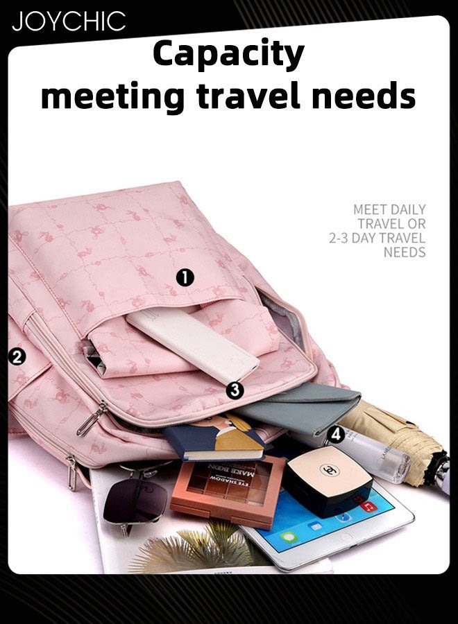 Joychic حقيبة ظهر مدرسية لطيفة مطبوعة برسومات جرافيكية مع جراب قلم رصاص وحقيبة ظهر خفيفة الوزن وسعة كبيرة تناسب مقاس 15/15.6 بوصة - Image 4