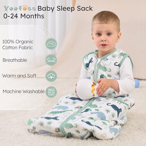 Yoofoss Baby Sleep Sack 612 Months 15 Tog Baby Wearable Blanket with 2Way Zipper 100 Cotton Organic Fabric Winter Infant Sleeping Sack Warm Soft Comfy - Image 3