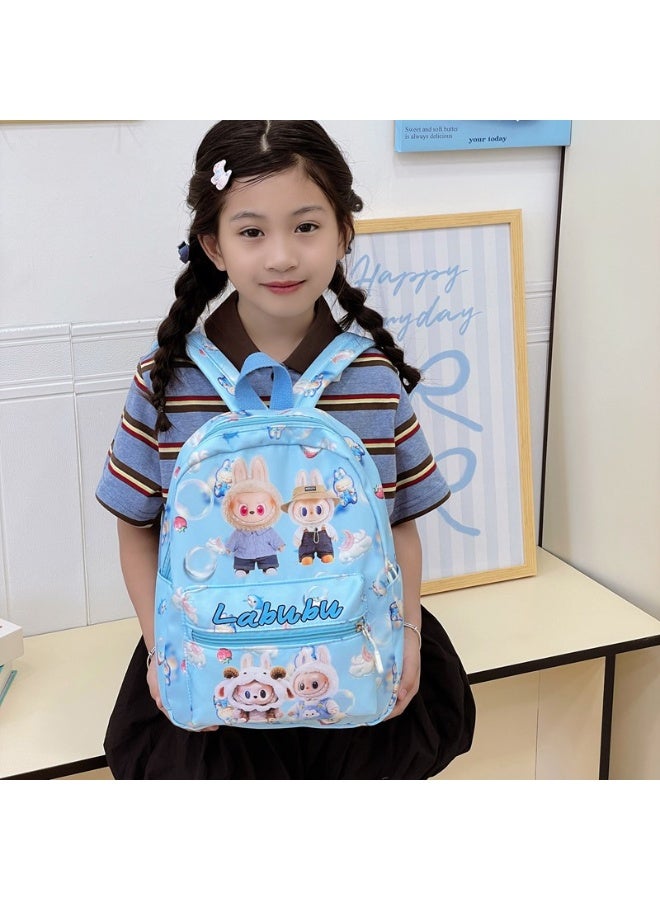 لابوبو حقيبة أطفال جديدة ذات سعة كبيرة من LABUBU حقيبة ظهر للأولاد والبنات في المدارس الابتدائية وحقيبة ظهر لرياض الأطفال وحقيبة ظهر عصرية للنزهات 32*25*11 سم - Image 4
