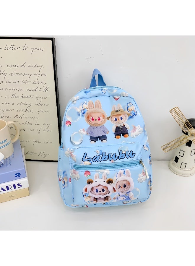 لابوبو حقيبة أطفال جديدة ذات سعة كبيرة من LABUBU حقيبة ظهر للأولاد والبنات في المدارس الابتدائية وحقيبة ظهر لرياض الأطفال وحقيبة ظهر عصرية للنزهات 32*25*11 سم - Image 1