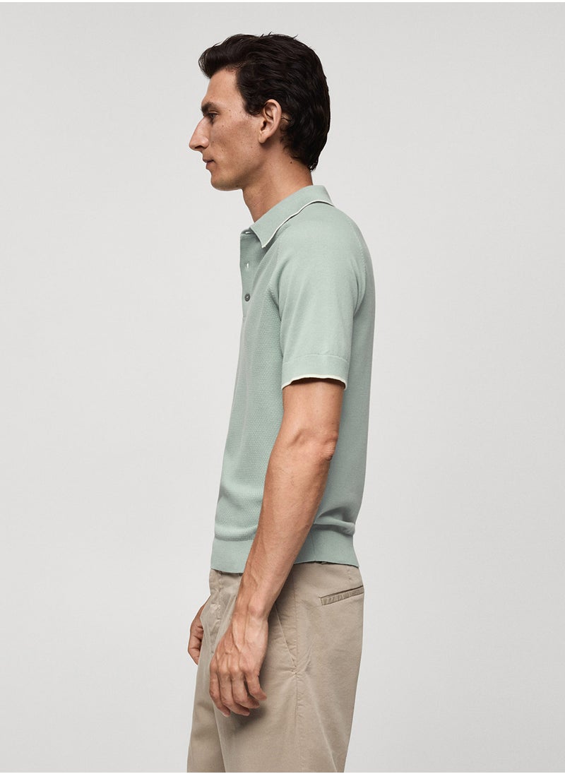 Mango Man - Puroh-H Short Sleeve Polo Shirt - Image 1
