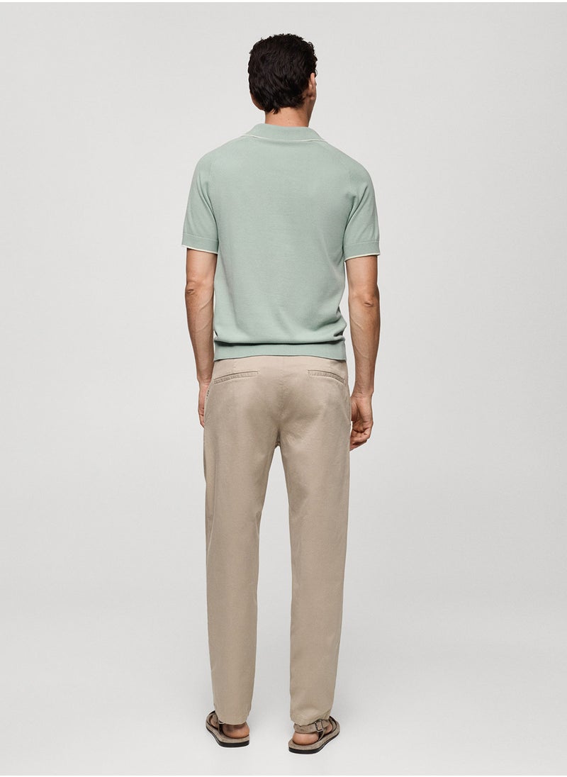 Mango Man - Puroh-H Short Sleeve Polo Shirt - Image 1