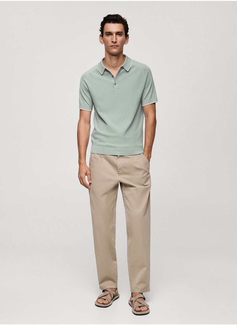 Mango Man - Puroh-H Short Sleeve Polo Shirt - Image 1