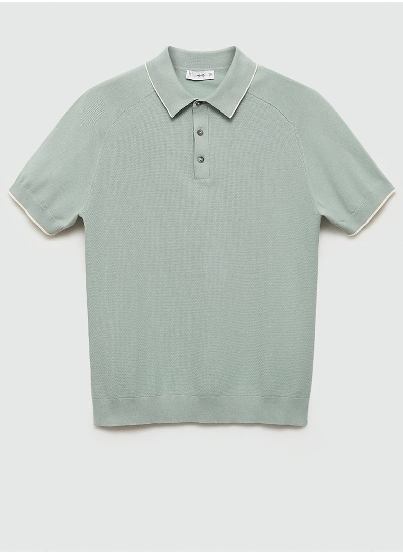 Mango Man - Puroh-H Short Sleeve Polo Shirt - Image 1