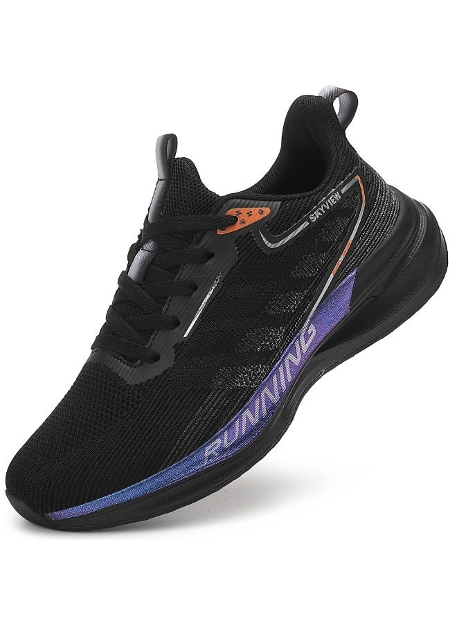 Sky View Men's Colorblock Sneakers Wide Walking Shoes Lightweight Slip on Sneakers Breathable Wide Athletic Running Shoes For Men - Image 1