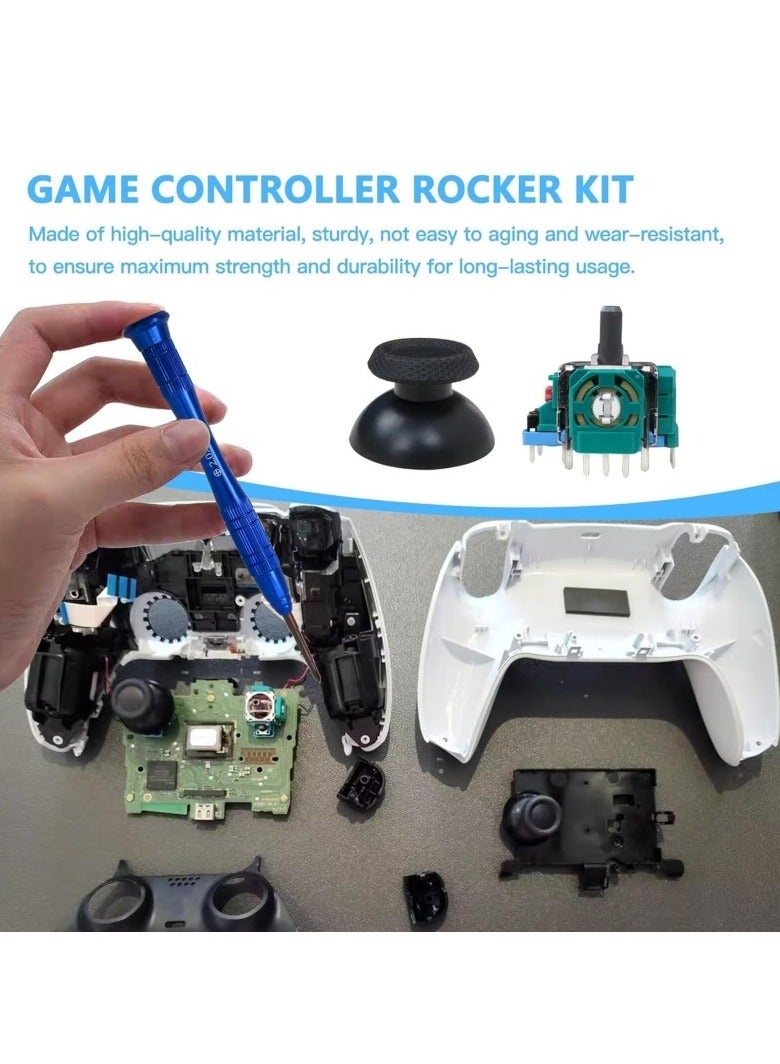 PS5 Controller Analog Joystick , with 4 Joysticks, 4 Potentiometers, 4 Thumbsticks, 2 Thumbgrips, Repair Kit - Image 5