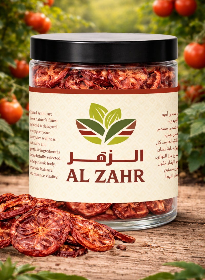 زهر شرائح طماطم مجففة 500 جم – جودة عالية وصنف ممتاز؛ حلقات طماطم طبيعية ونقية 100% ومفرزة يدوياً | شرائح طماطم فاخرة مجففة تحت أشعة الشمس | قطع طماطم مجففة طبيعياً | شرائح خضروات نقية - Image 1