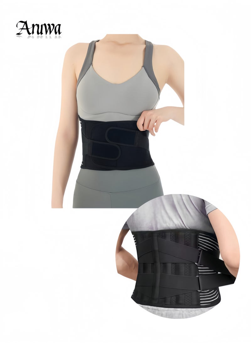 ARUWA Back Brace Lower Back Pain Relief with 7 Stays, Adjustable Breathable Back Support Belt for  Men/Women Work, Back Brace for Lower Back Pain Relief,Anti-skid Lumbar Support for Sciatica Scoliosis - Image 1